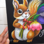 【Lesson.50】リスとお花のバレンタインボード