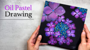 雨のアジサイ描いてみた