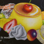 美味しそうなチョークアート!プリンアラモード描いてみた